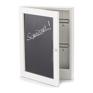 Zeller Tafel Schlüsselkasten weiß mit 6 Haken, 22,0 x 5,0 x 30,0 cm, 1 St.