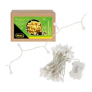 Idena 100er Kugel LED Lichterkette transparent 10,2 m, 1 St.