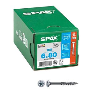 SPAX® Universalschrauben T30 Senkkopf Edelstahl A2 0197000600803 6 mm x 80 mm, 100 St.