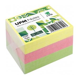 UPM Notes Brilliantmix Haftnotizen doppelte Haftung farbsortiert, 6 Blöcke