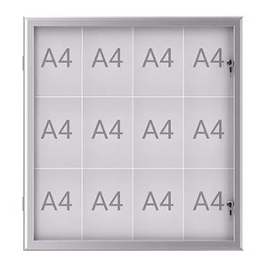 MAUL Schaukasten Excite grau 12x DIN A4 95,6 x 2,8 x 100,0 cm, 1 St.