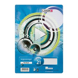 herlitz Ringbucheinlagen A4 liniert, 100 Blätter
