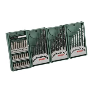 BOSCH Bohrer- und Bit-Set Multipack 3+1 Mini-X-Line-Set, 46-teilig