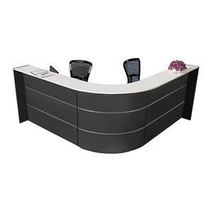Kerkmann Empfangstheke BARI L-Form, anthrazit, weiß 235,0 x 235,0 x 112,0 cm