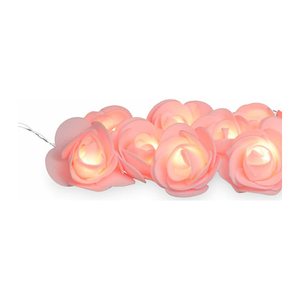 relaxdays Rosen LED Lichterkette rosa 3,40 m, 1 St.