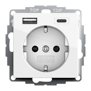 GIRA System 55 Steckdose mit USB-Anschluss, 1 St.