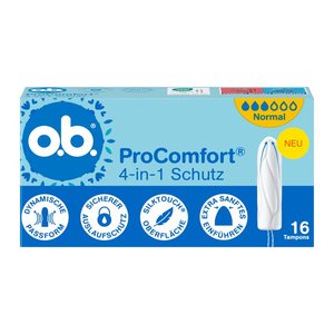 o.b. Tampons ProComfort Normal 4-in-1 Schutz für mittlere Periode, 16 St.