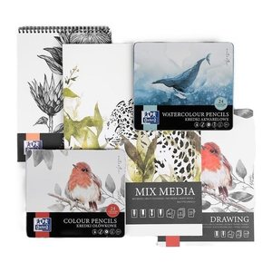OXFORD Malblock Mixed Media DIN A4 225 g/qm, 25 Blatt, 1 St.