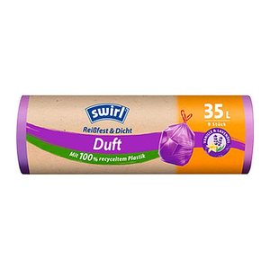 swirl® Müllbeutel Reißfest & Dicht Duft 7241 35,0 l rot, 9 St.