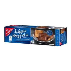 GUT&GÜNSTIG Schoko Waffeln Vollmilch 175,0 g, 1 St.