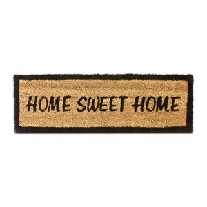 relaxdays Kokosmatte HOME SWEET HOME braun 25,0 x 75,0 cm