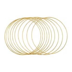 Rayher Metallringe-Set beschichtet gold Ø 25,0 cm, 10 St.