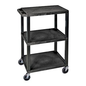 LUXOR Etagenwagen schwarz 61,0 x 46,0 x 86,5 cm