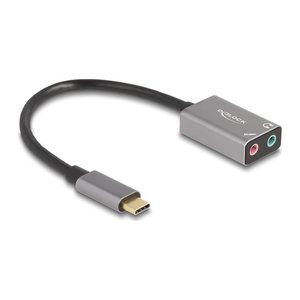 DELOCK Externe USB Type-C Soundkarte mit 2 x 3,5 mm Klink-Bu