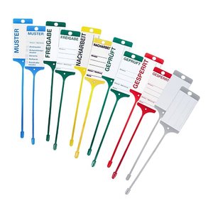 EICHNER Hängeetiketten 2x blau, 4x grün, 2x gelb, 2x rot, 2x grau 21,5 x 5,8 cm gelocht, 1 Set