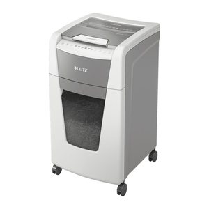 AKTION: LEITZ IQ Autofeed Small Office 300 Aktenvernichter mit Partikelschnitt P-4, 4 x 30 mm, bis 300 Blatt, weiß mit 75 Euro CashBack