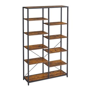 VASAGLE Bücherregal braun, schwarz 100,0 x 30,0 x 170,0 cm, 1 St.