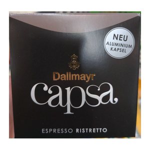 Dallmayr Capsa ESPRESSO RISTRETTO Kaffeekapseln, Arabica- und Robustabohnen kräftig, 10 St.