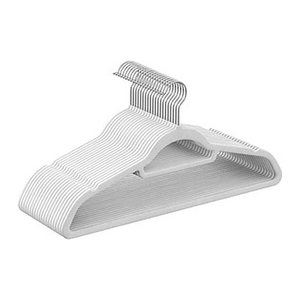 SONGMICS Kleiderbügel weiß, 50 St.
