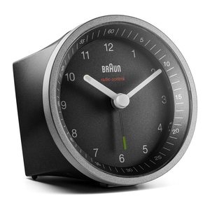 BRAUN Funkwecker BC 07 SB-DCF schwarz silber/schwarz Kunststoff, Ø 8,0 cm