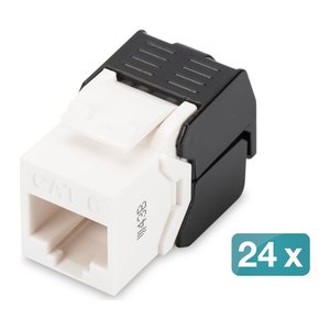 DIGITUS Keystone Jack Cat6/RJ45->LSA ungeschirmt 250MHz 24St