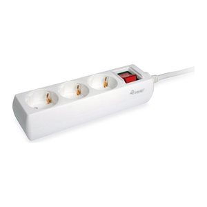 Equip Steckdosenleiste 3xSchuko+Switch->St.90°CL ws. Pla.