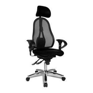 Topstar Bürostuhl Sitness 45, ST99U L50X Stoff schwarz, Gestell chrom