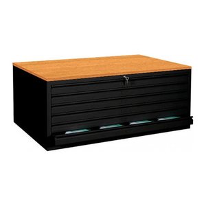 LÜLLMANN Planschrank buche, tiefschwarz 6 Schubladen 113,5 x 83,5 x 60,5 cm, 1 St.