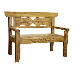 Garden Pleasure Gartenbank PADAR 940229 natur Holz 135,0 cm
