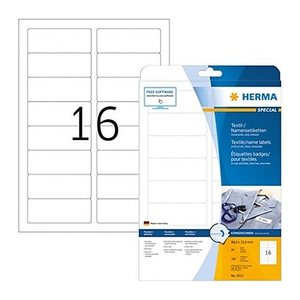 HERMA Namensetiketten 4515 weiß 88,9 x 33,8 mm, 20 Blatt