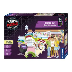 KOSMOS Krimi-Puzzle: Die drei !!! - Skandal auf dem Reitturnier Geschicklichkeitsspiel, 1 St.