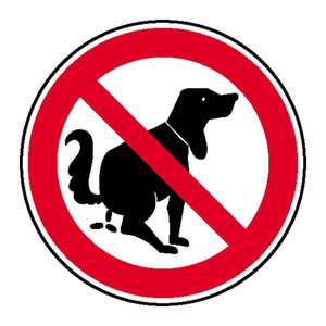 SafetyMarking® Verbotsschild "Hier kein Hundeklo" rund 20,0 cm, 1 St.
