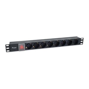 Equip 19" Steckdosenleiste 8xSchuko+Switch->St.IEC320-C14