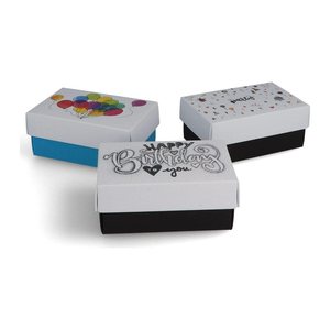 BUNTBOX Geburtstag M Geschenkboxen-Set weiß, 3 St.