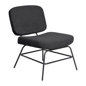 meet powered by PAPERFLOW Sessel CURVE anthrazit schwarz Stoff 57,0 x 71,0 x 75,5 cm, 1 St.