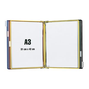 tarifold Wand-Sichttafelsystem 413101 DIN A3 blau mit 10 St. Sichttafeln, 1 St.