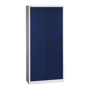 BISLEY Stahlschrank Universal E782A04505 lichtgrau, oxofordblau 4 Fachböden 91,4 x 40,0 x 195,0 cm, aufgebaut, 1 St.