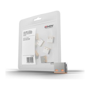 LINDY USB Typ A Portschlösser 10xOrange Erweiterung f 40453