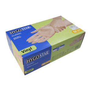 HYGOSTAR unisex Einmalhandschuhe CLASSIC transparent Größe M, 100 St.