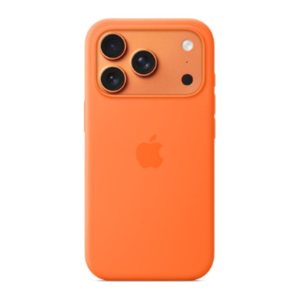 Apple Silikon Case mit MagSafe Handy-Cover für Apple iPhone 17 Pro orange