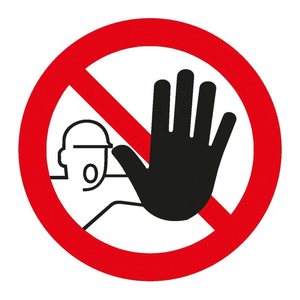 SafetyMarking® Verbotsaufkleber "Zutritt für Unbefugte verboten" rund 10,0 cm, 1 St.