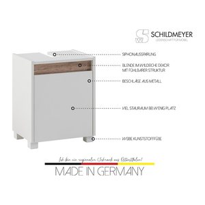 MÖBELPARTNER Waschbeckenunterschrank Cosmo 148455 weiß 41,8 x 33,0 x 54,6 cm