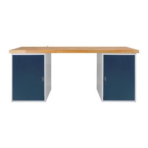 ADB Werkbank lichtgrau, anthrazitgrau 200,0 x 75,0 x 85,0 cm