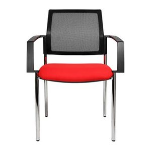 Topstar Besucherstühle BtoB 10 BB290A G210 rot, schwarz Stoff, 2 St.