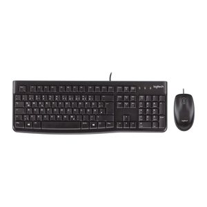 Logitech MK120 Tastatur-Maus-Set kabelgebunden schwarz