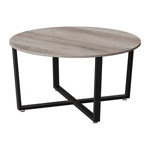 VASAGLE Beistelltisch rund Spanplatte marmor, weiß 80,0 x 80,0 x 46,0 cm, 1 St.