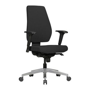 AMSTYLE Bürostuhl, SPM1.280 Stoff schwarz, Gestell silber