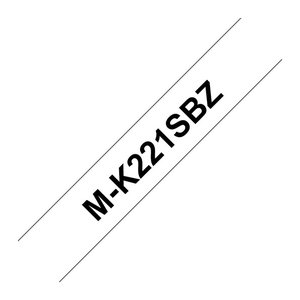 brother Schriftband M-K M-K221S MK221SBZ, 9 mm, schwarz auf weiß, 1 St.