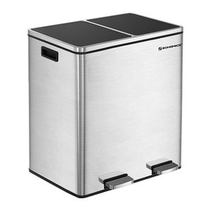 SONGMICS Mülltrenner 2x 30,0 l silber, 1 St.