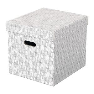 Esselte Home Aufbewahrungsboxen 33,0 l weiß 32,0 x 36,5 x 31,5 cm, 3 St.